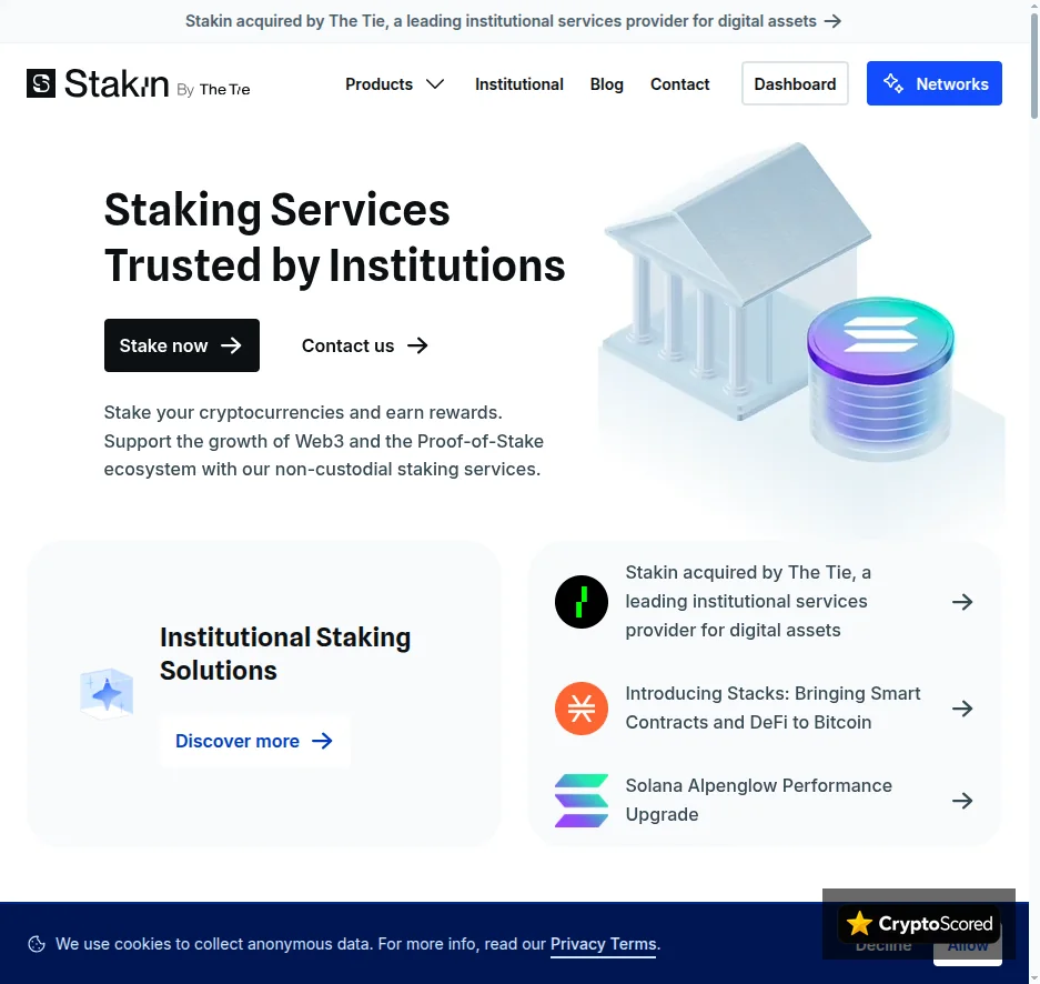 Stakin website preview