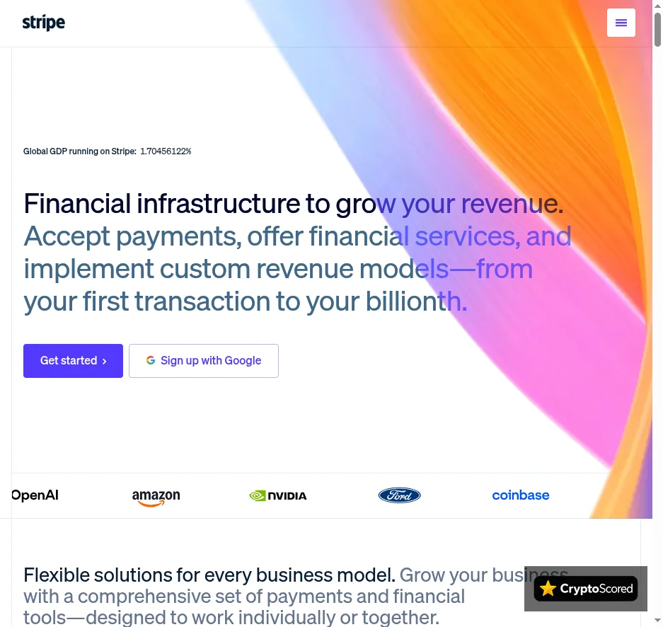 Stripe website preview