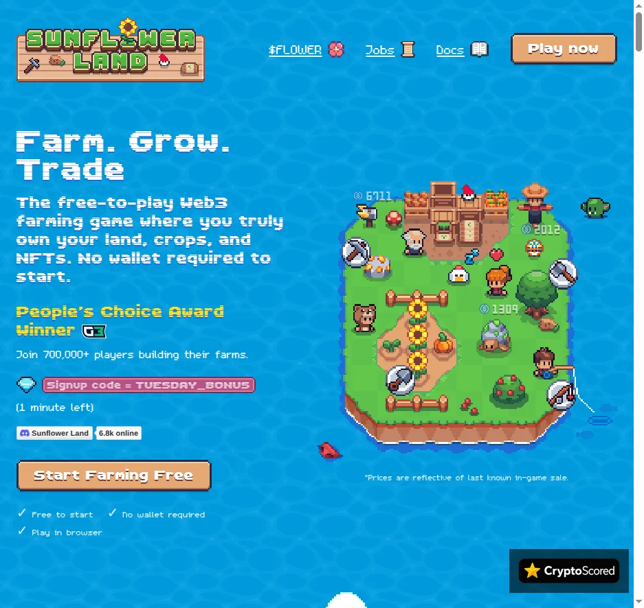 Sunflower Land website preview