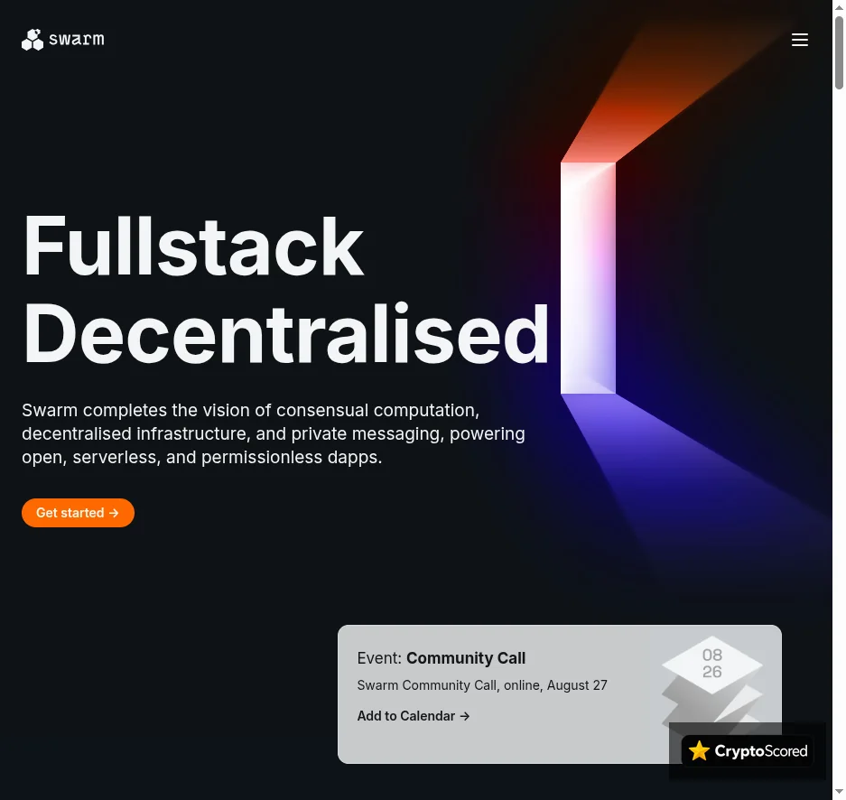 Swarm website preview