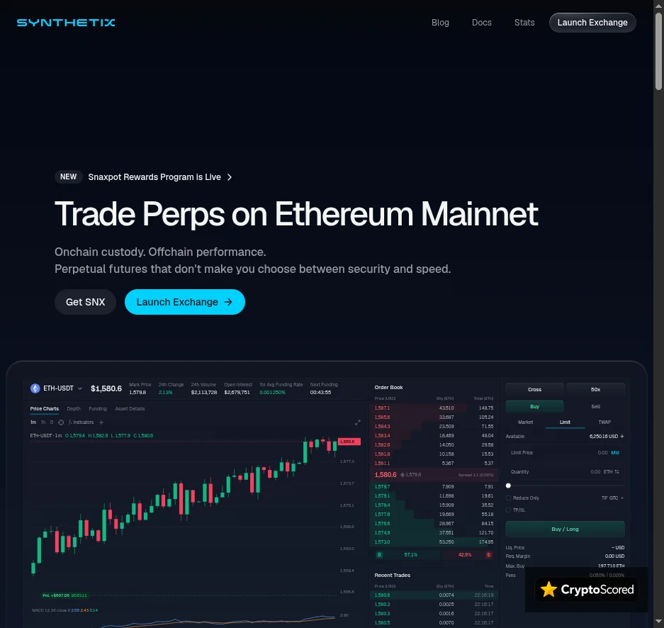 Synthetix website preview