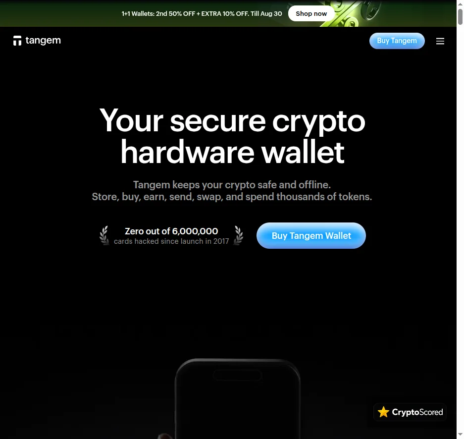 Tangem website preview