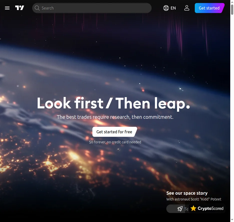 TradingView website preview