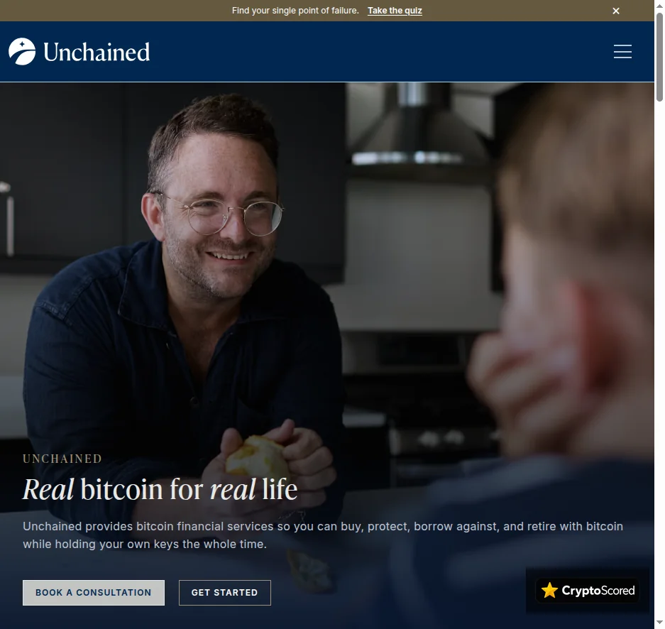 Unchained website preview