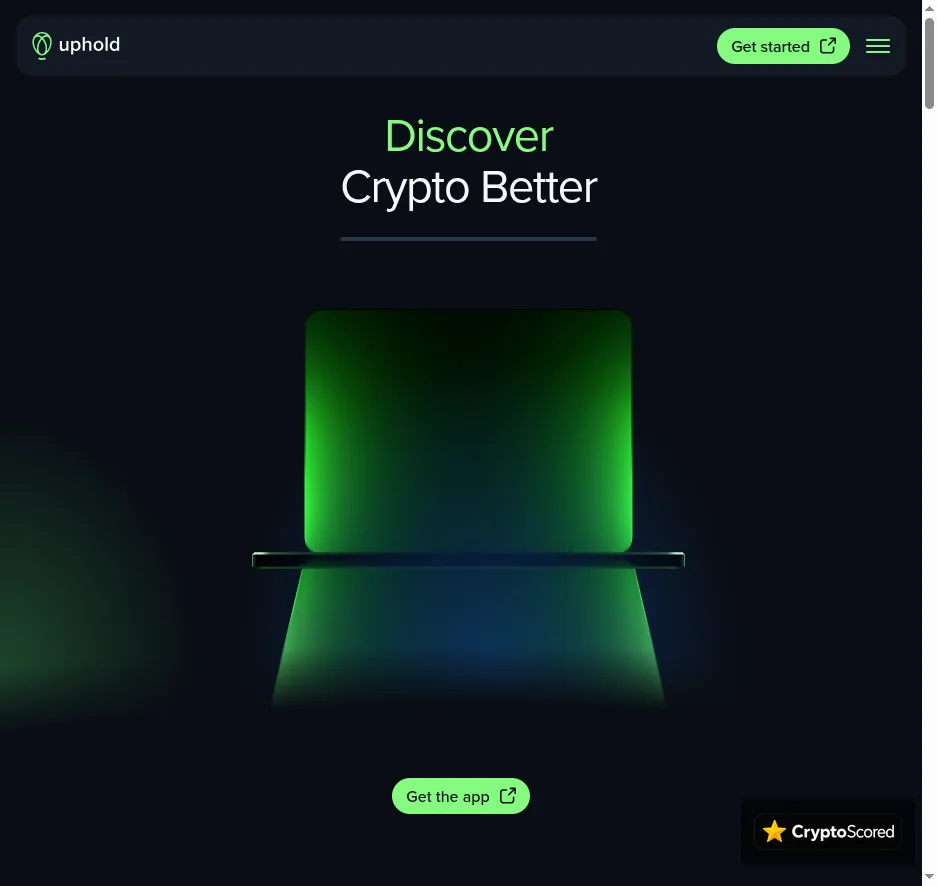 Uphold website preview