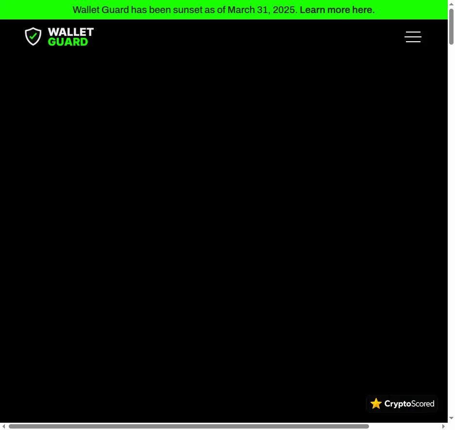 Wallet Guard website preview