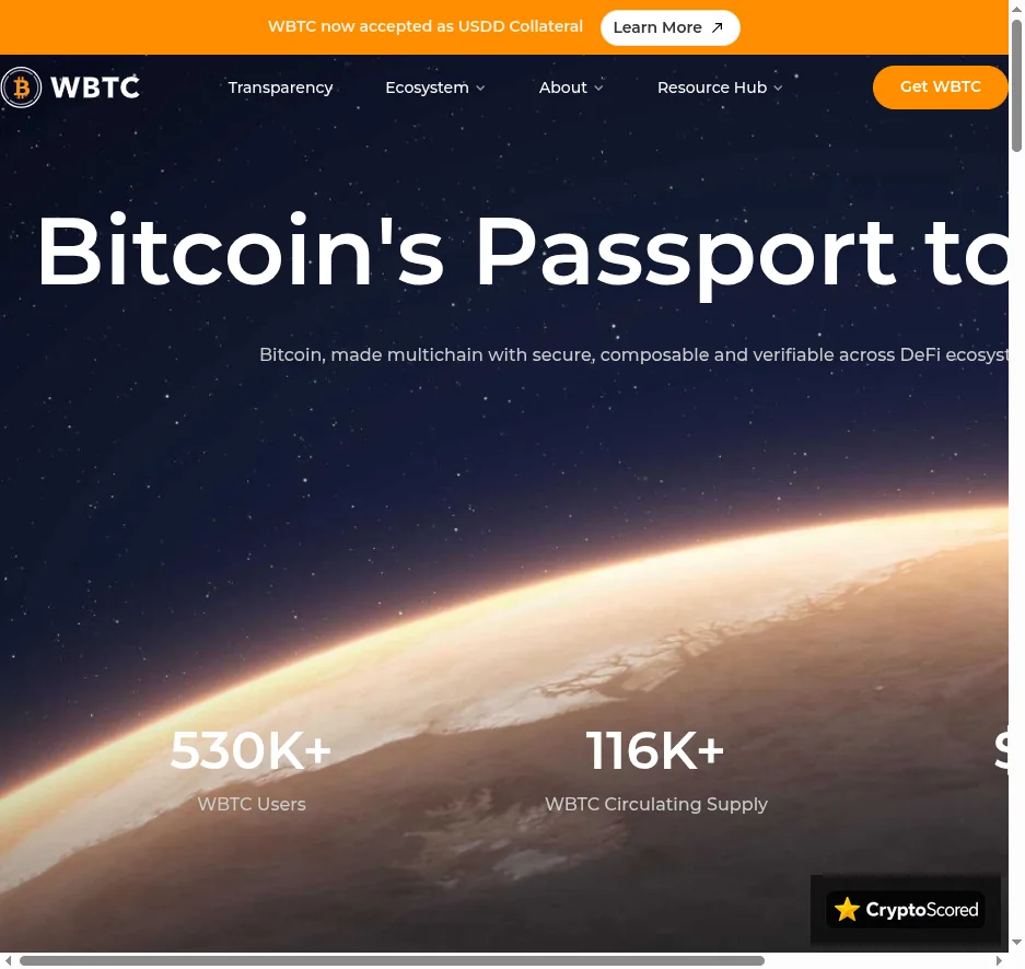 WBTC website preview