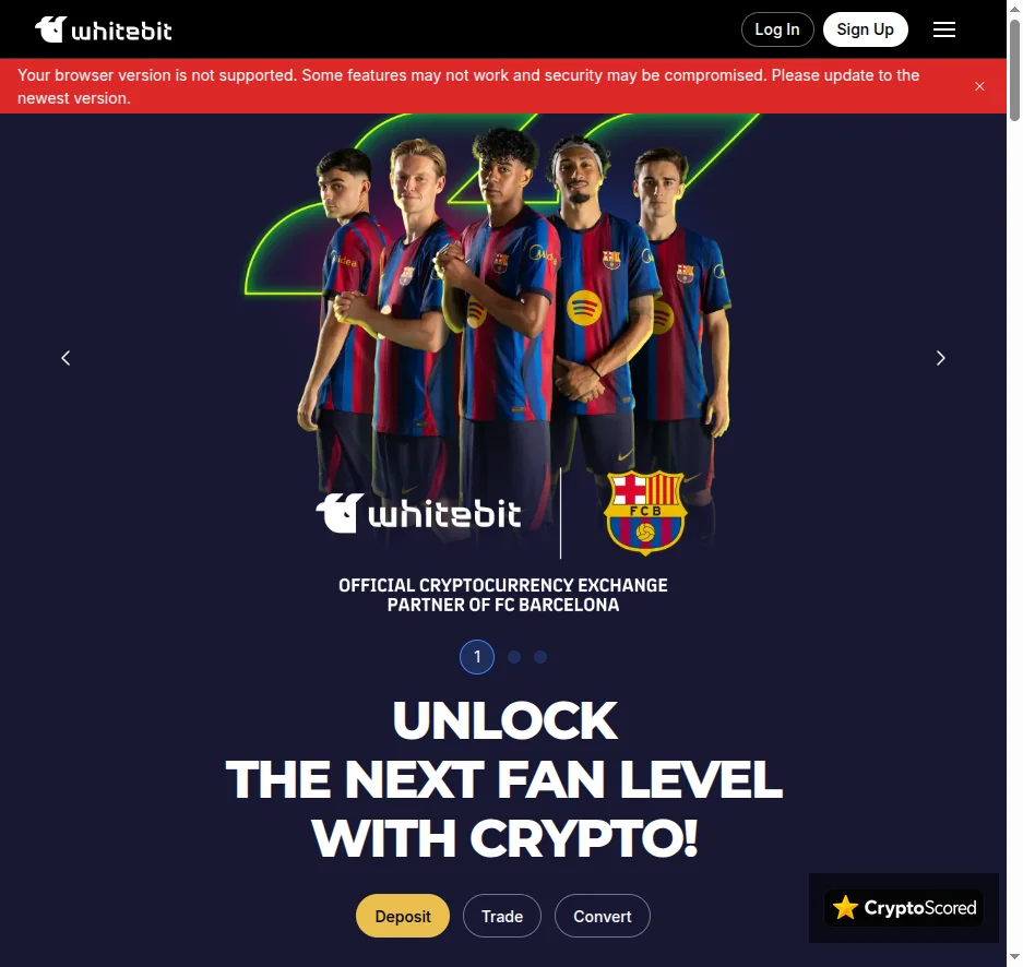 WhiteBIT Futures website preview