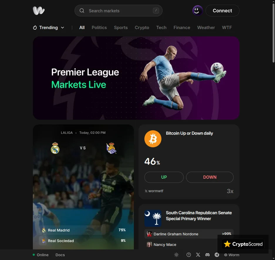 Worm website preview