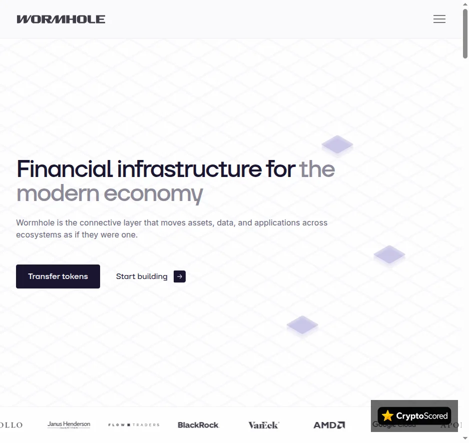 Wormhole website preview