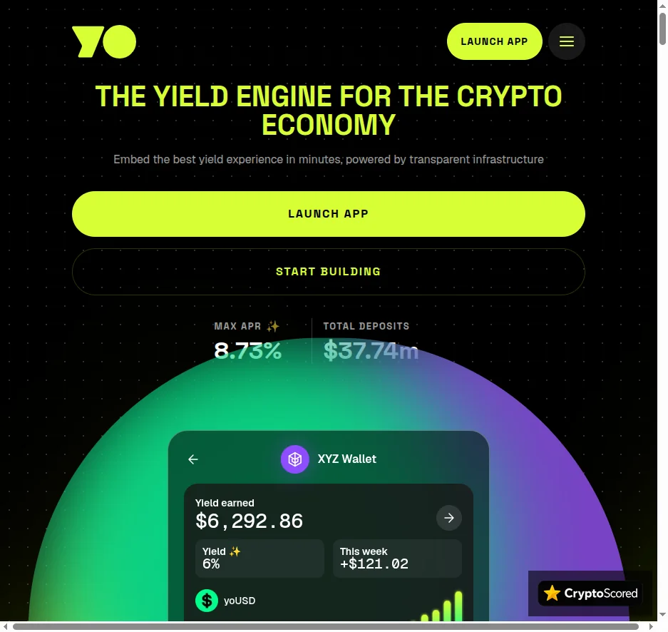 YO Protocol website preview