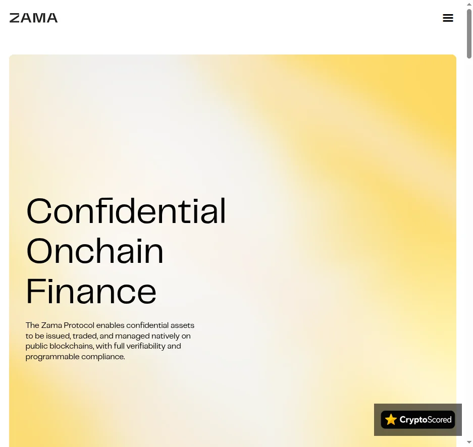 Zama website preview