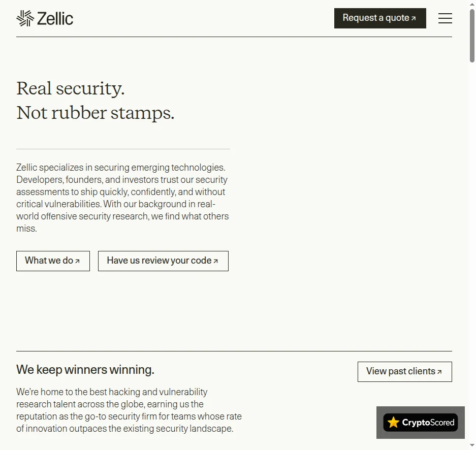 Zellic website preview