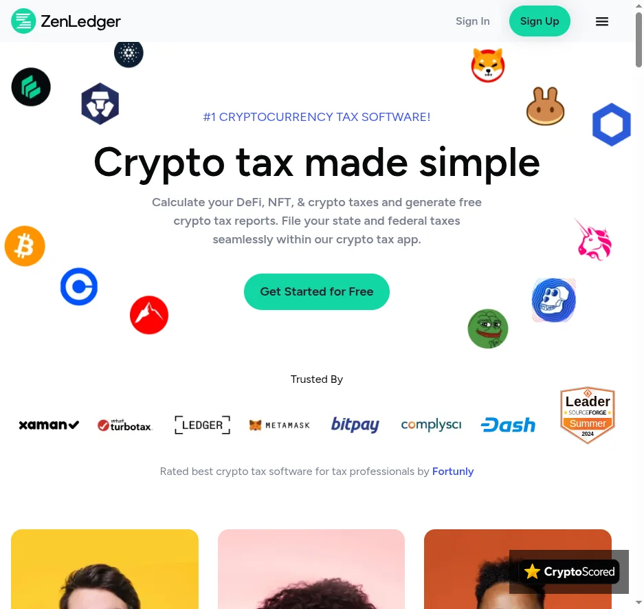 ZenLedger website preview