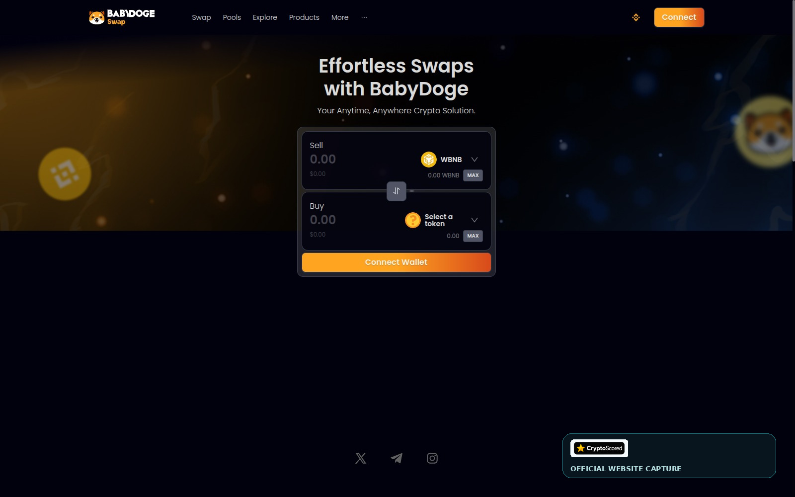 BabyDoge DEX website preview