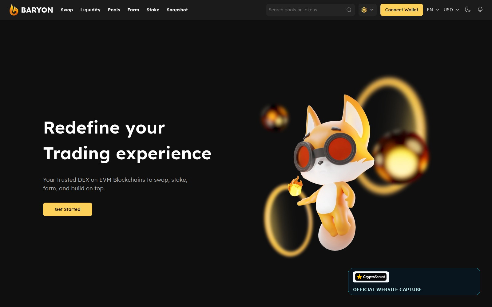 Baryon Network website preview