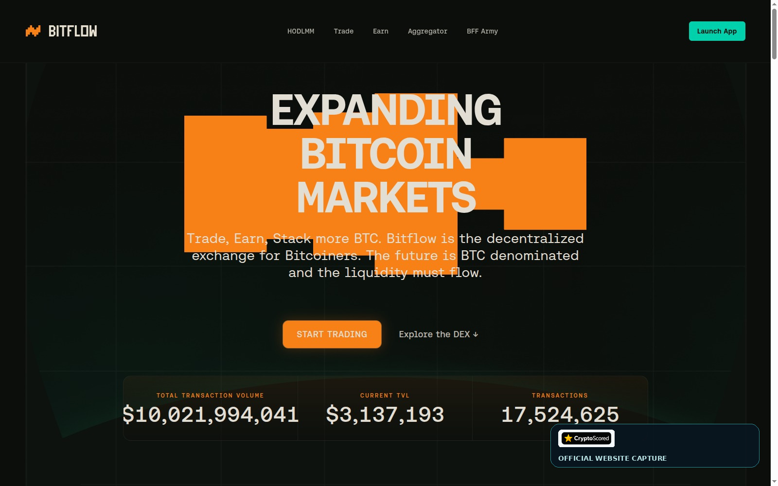 Bitflow website preview