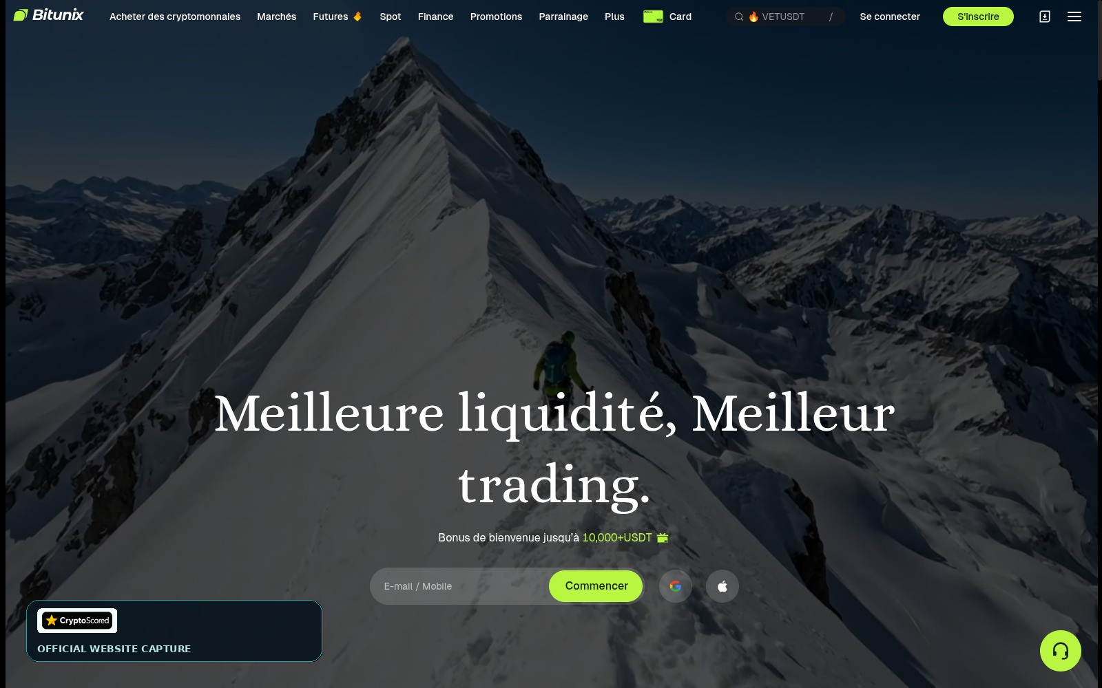 Bitunix website preview