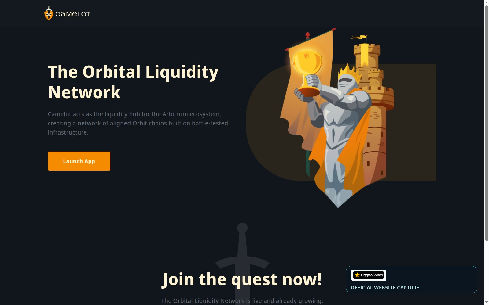 Camelot website preview