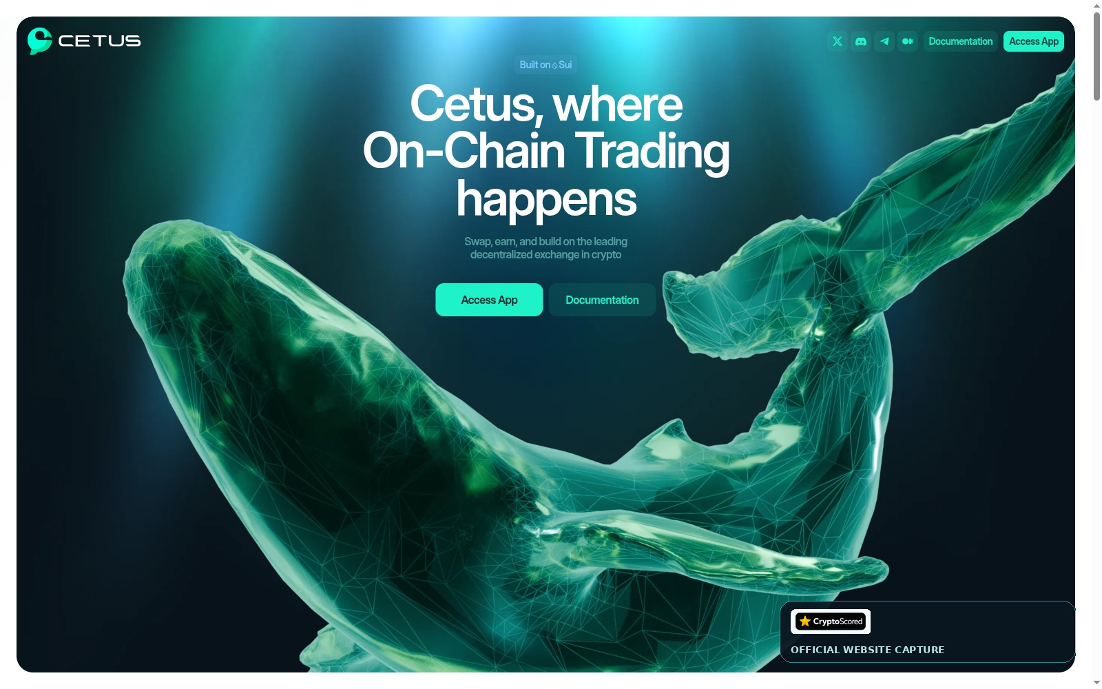 Cetus website preview