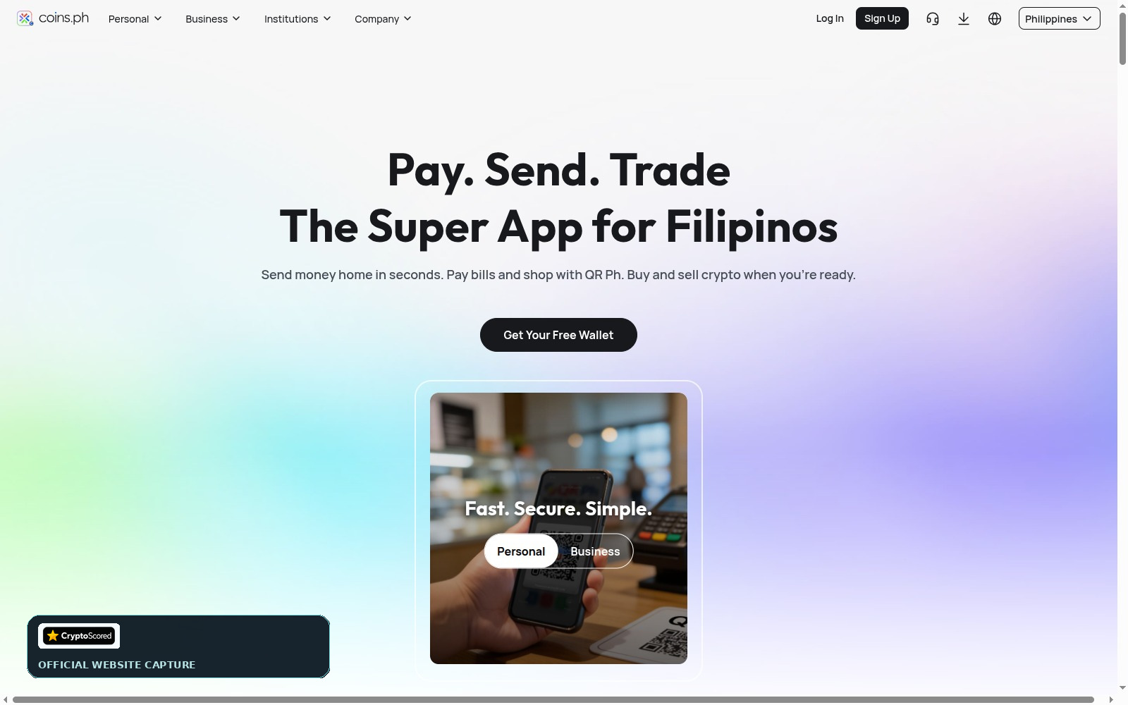 Coins.ph website preview