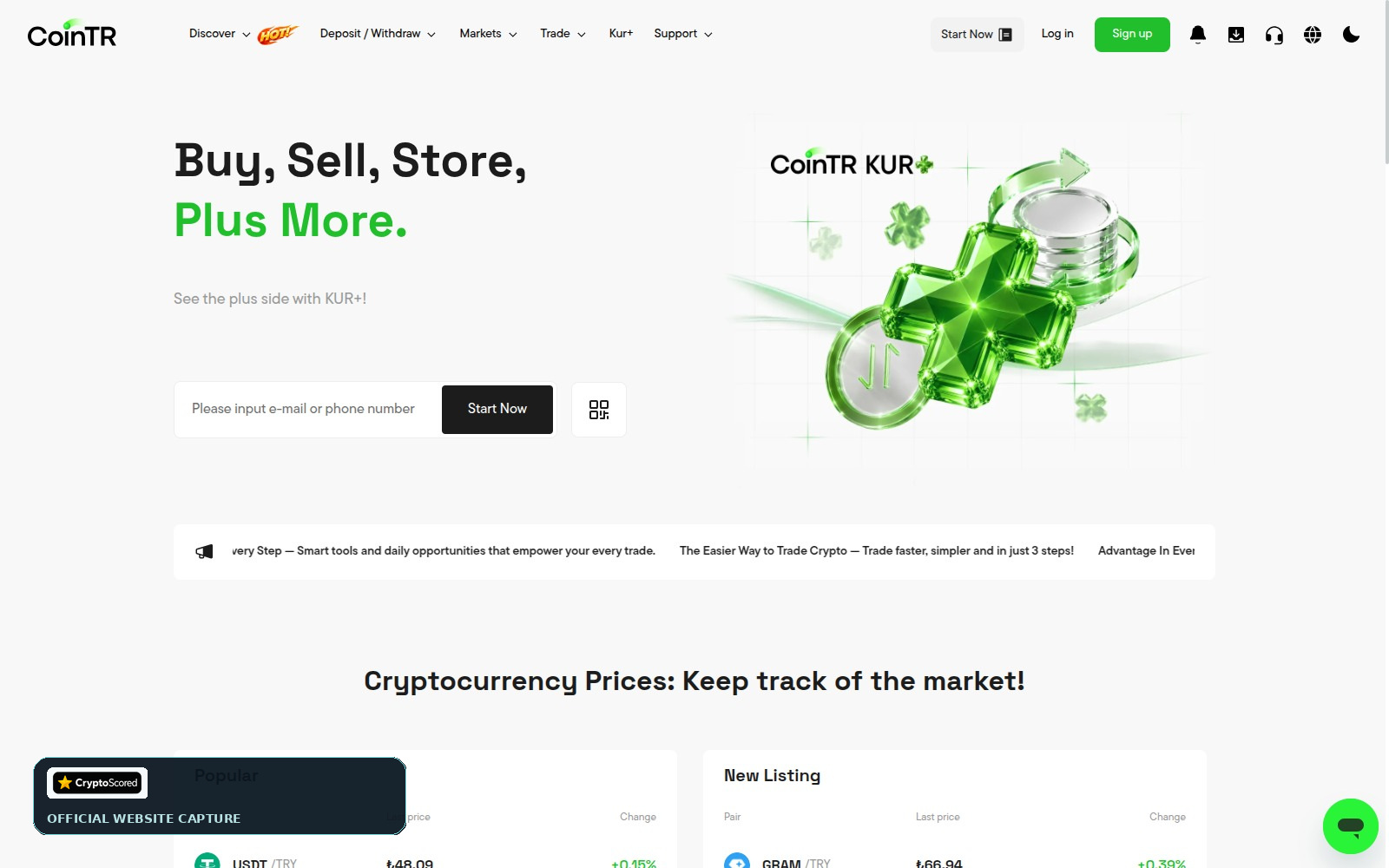 CoinTR website preview