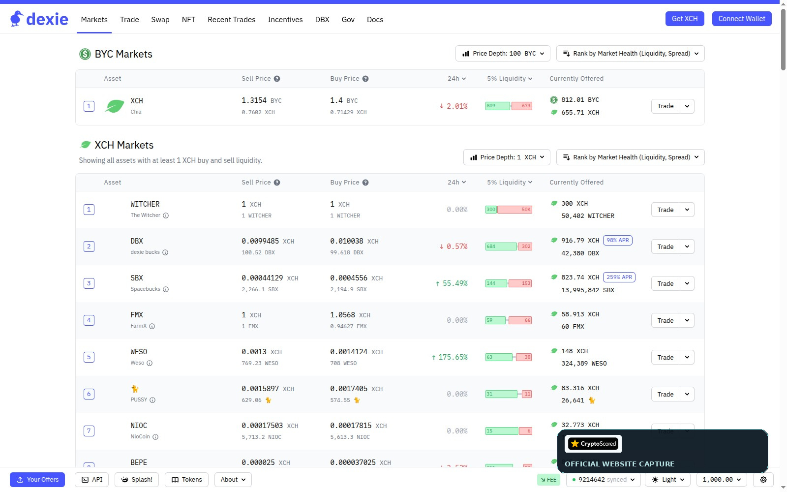 dexie website preview