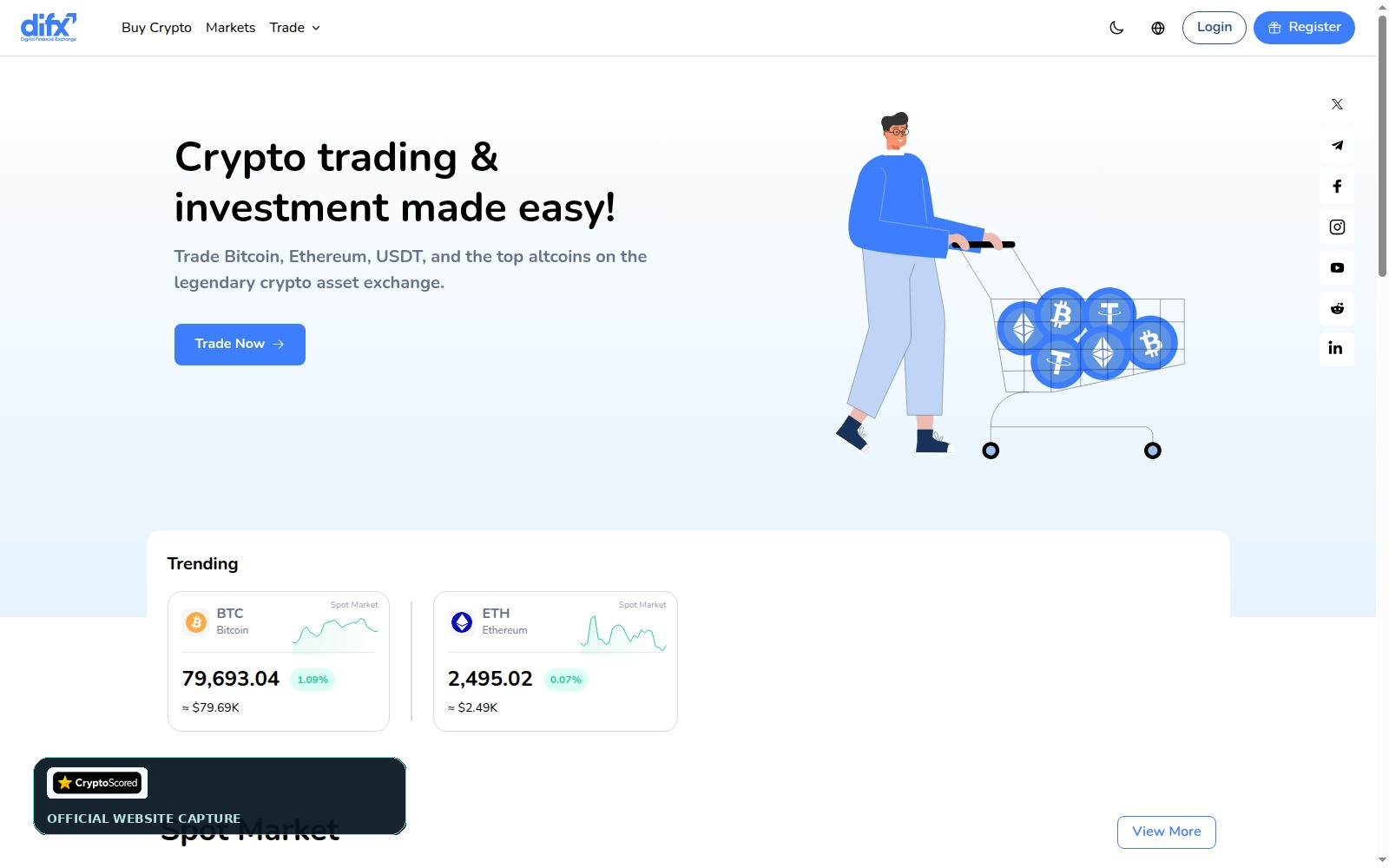 DIFX website preview