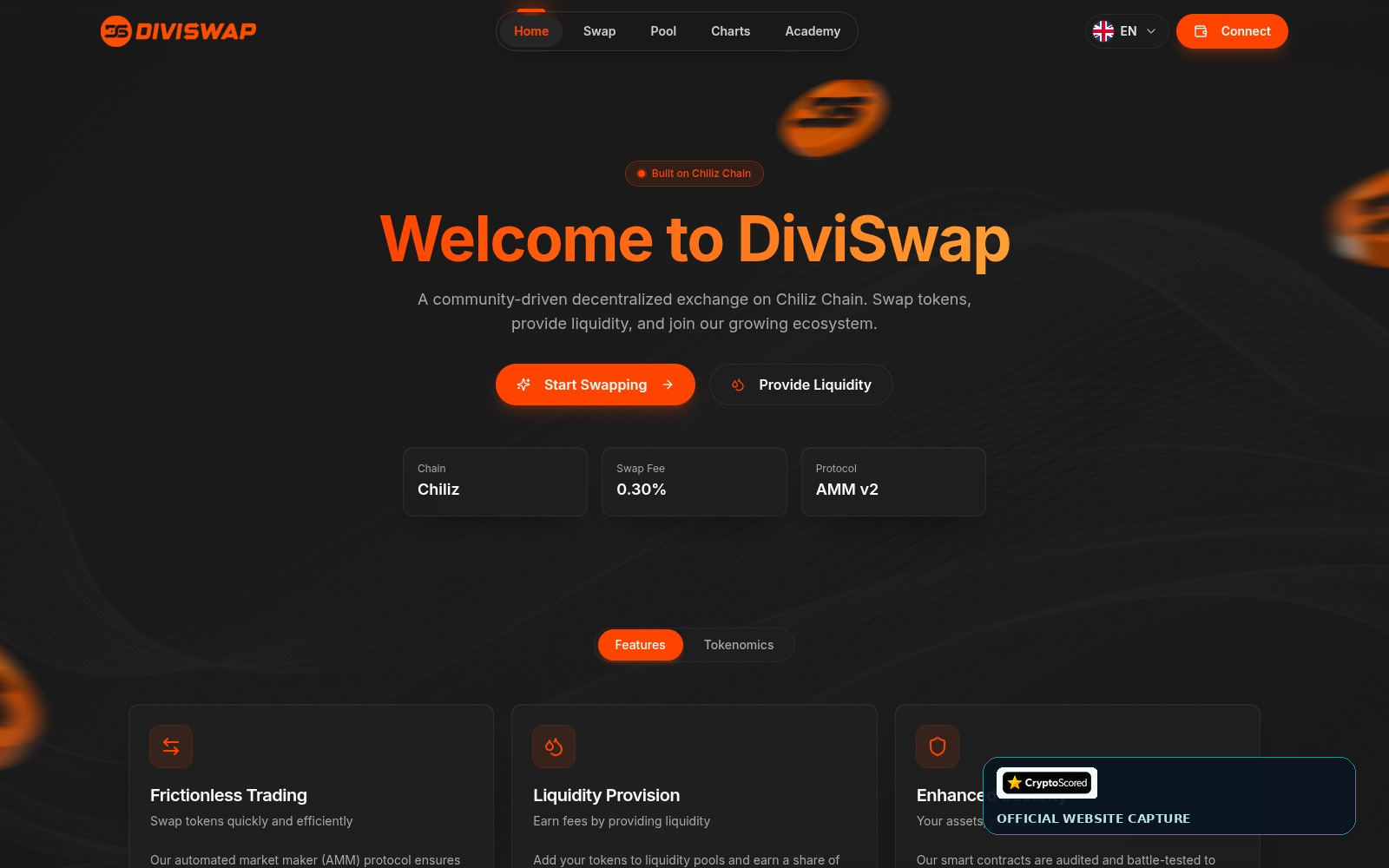 DiviSwap website preview