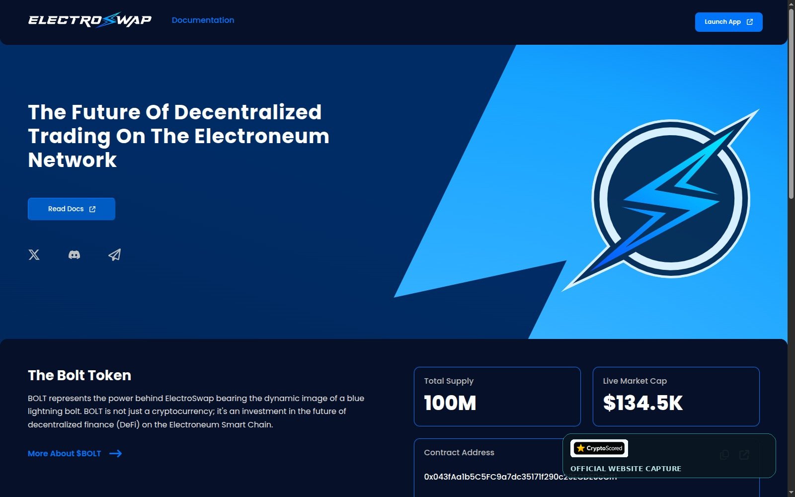 ElectroSwap website preview