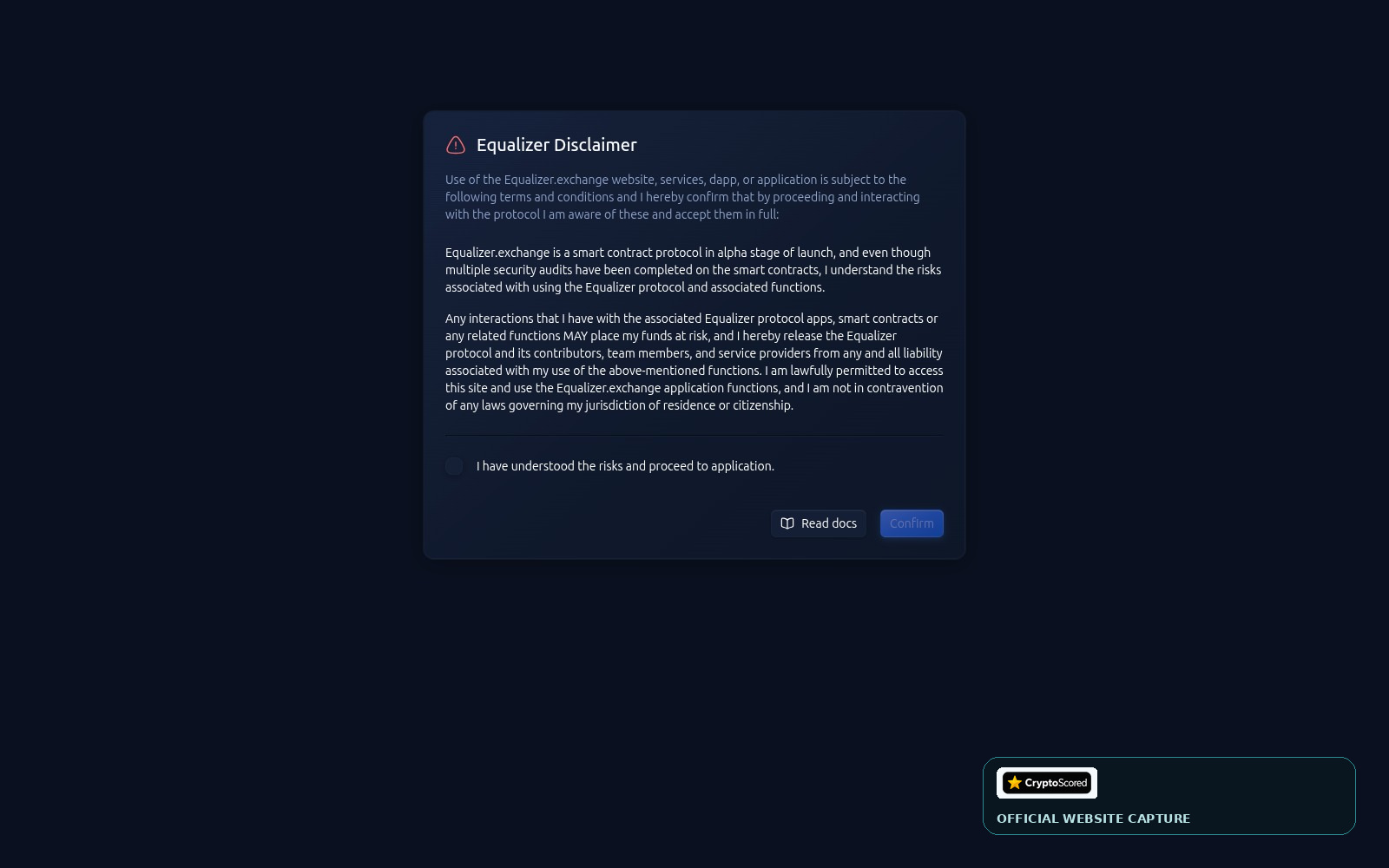 Equalizer website preview