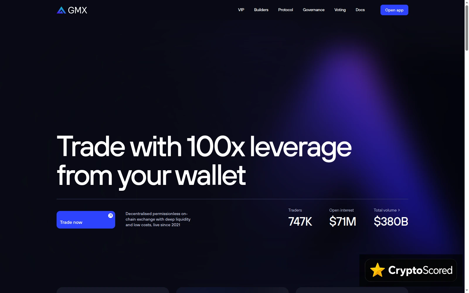 GMX website preview