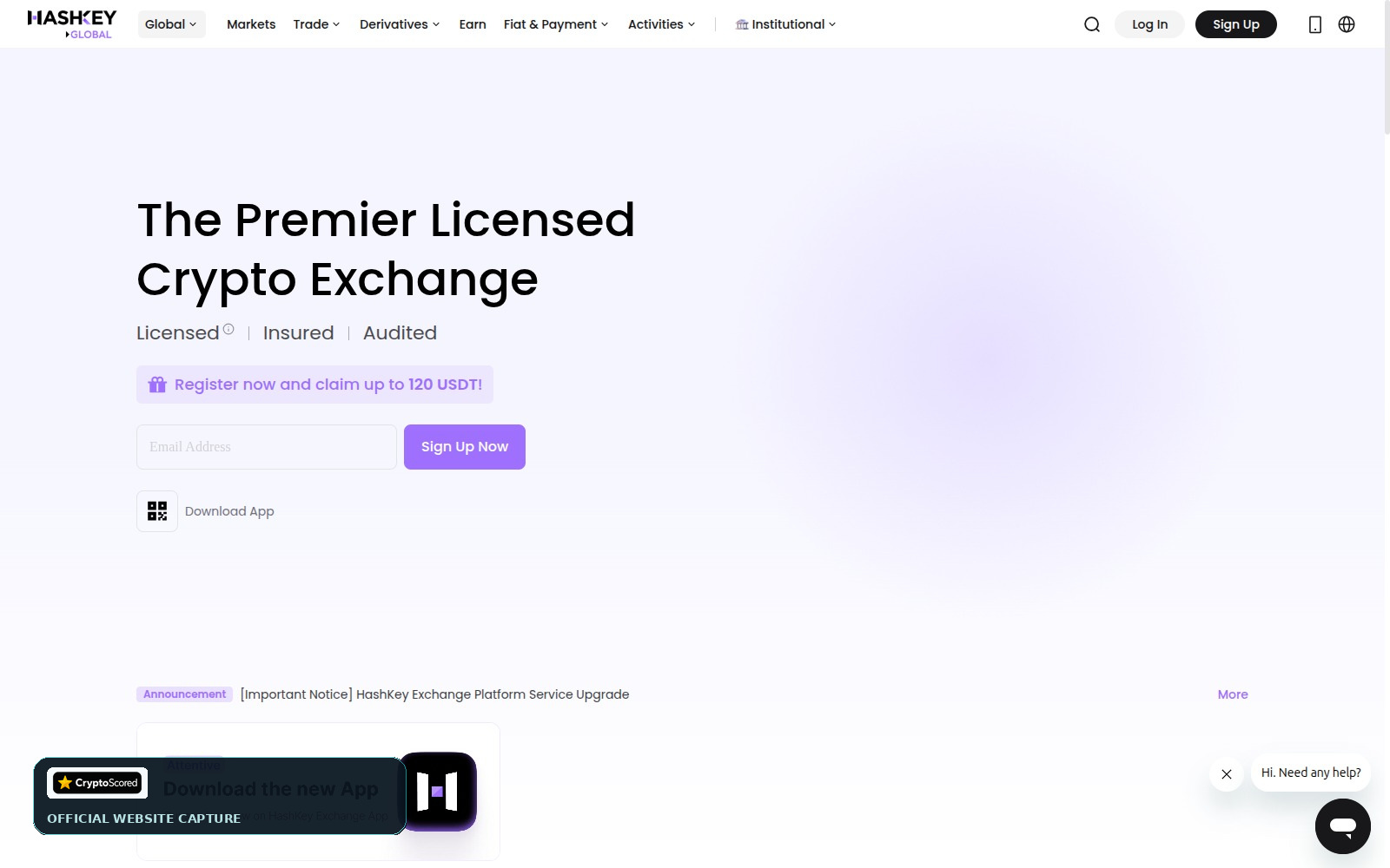 HashKey Global website preview