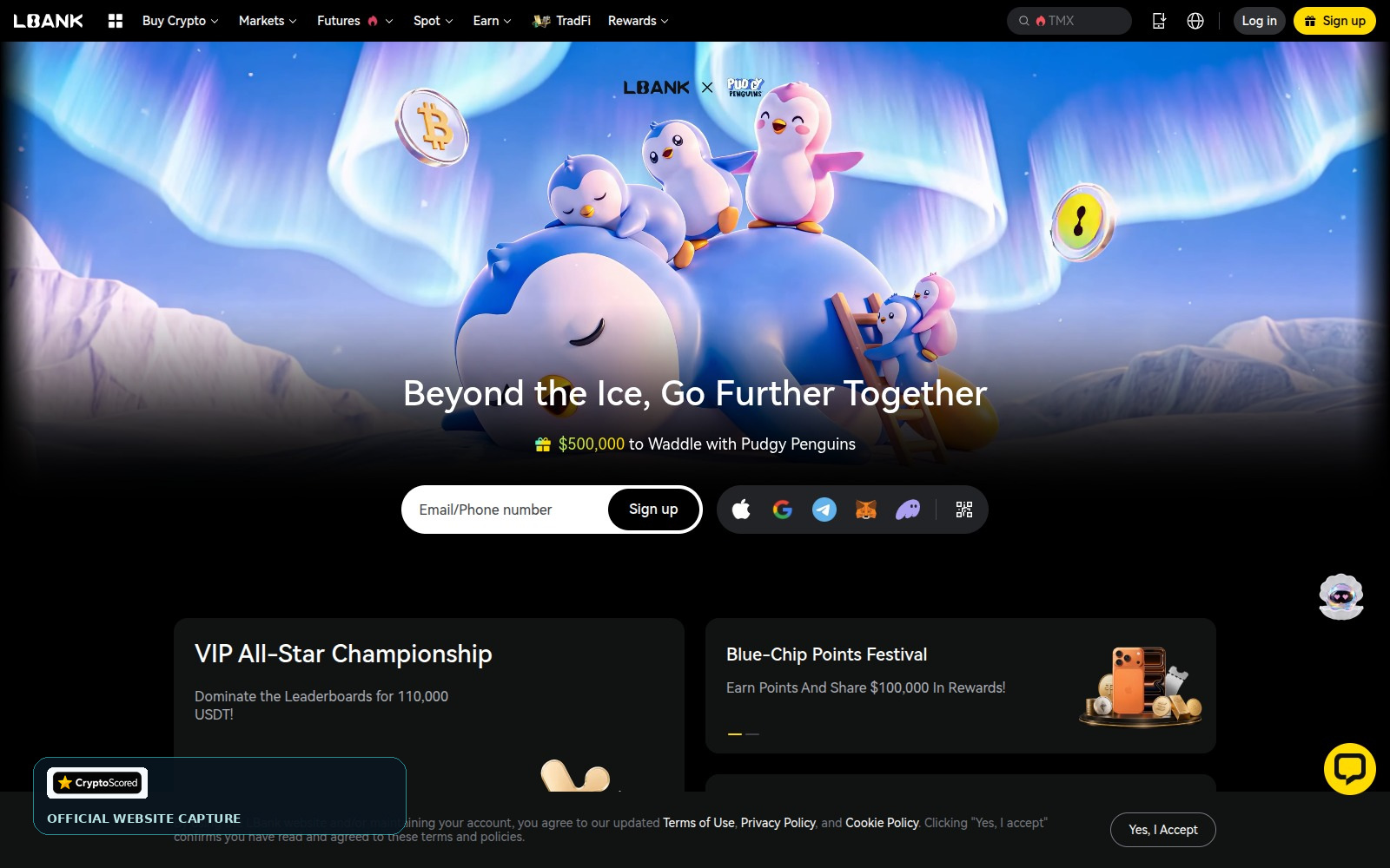 LBank website preview