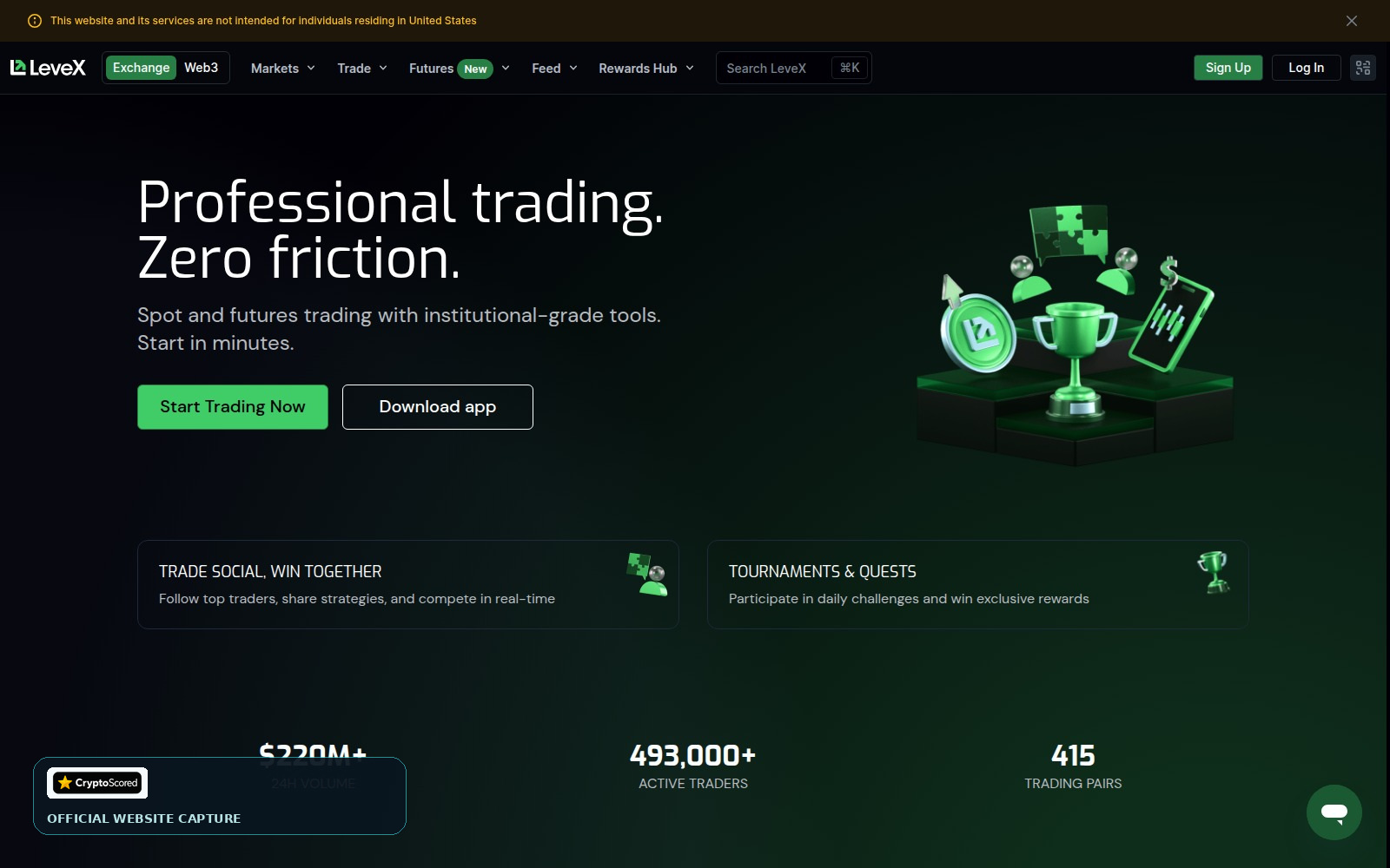 LeveX website preview