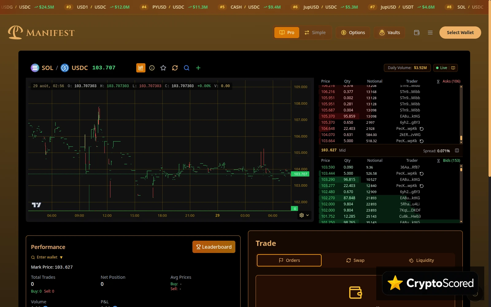 Manifest website preview