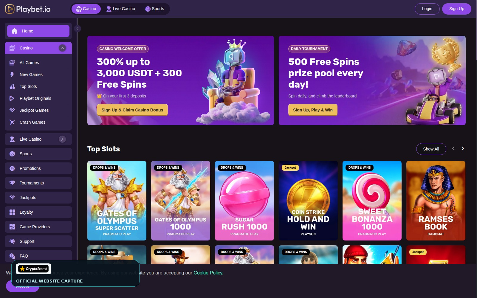 Playbet website preview