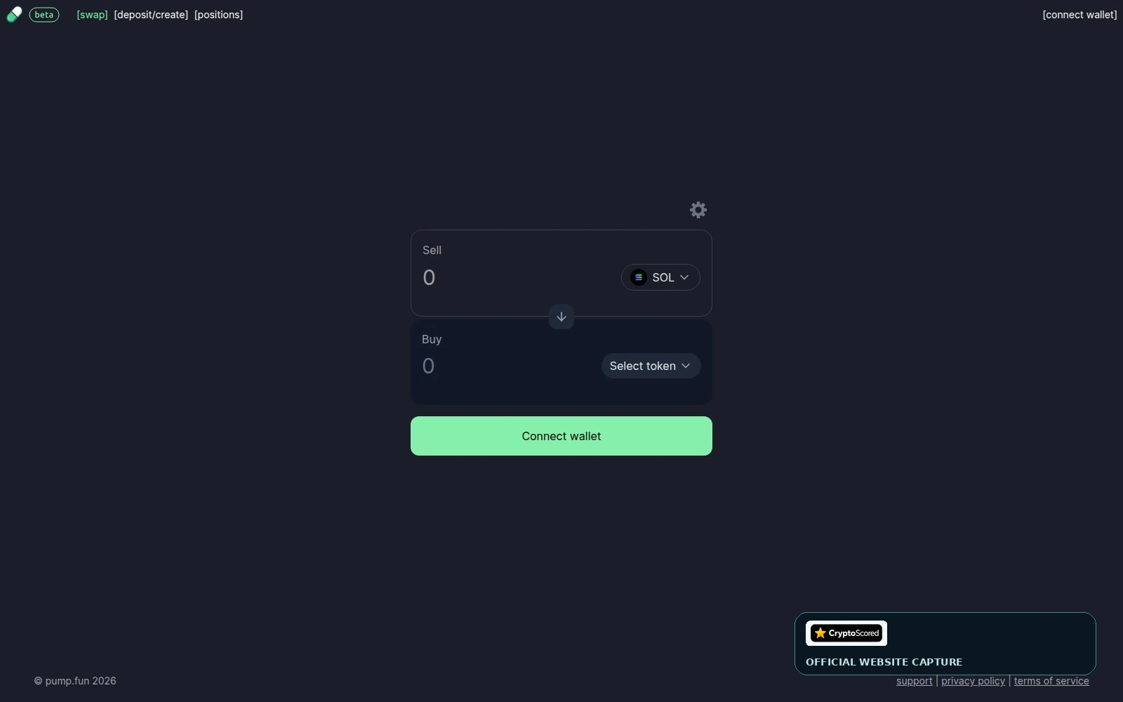 PumpSwap website preview