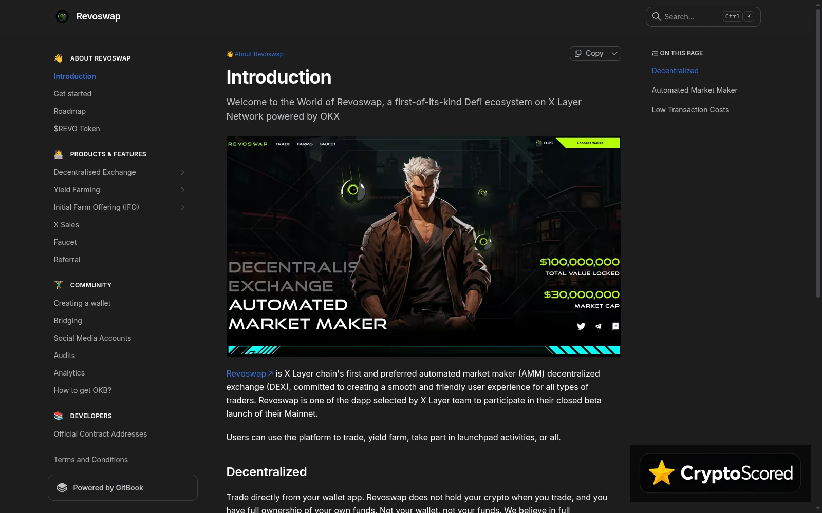 Revoswap website preview