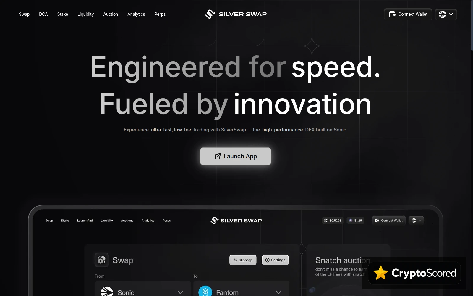 SilverSwap website preview