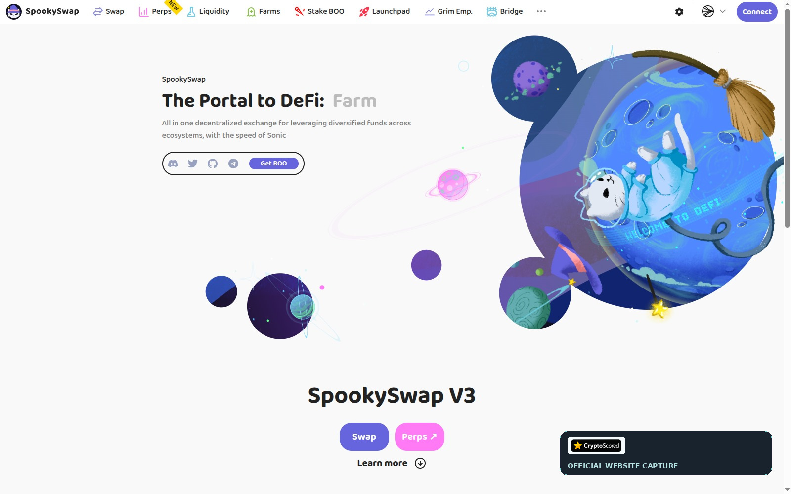 SpookySwap website preview