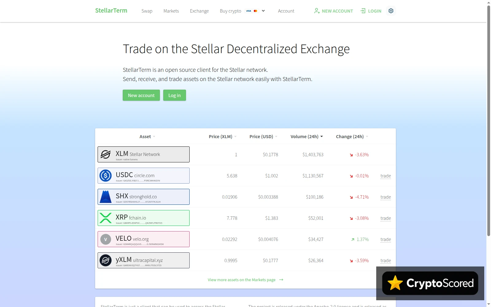 StellarTerm website preview