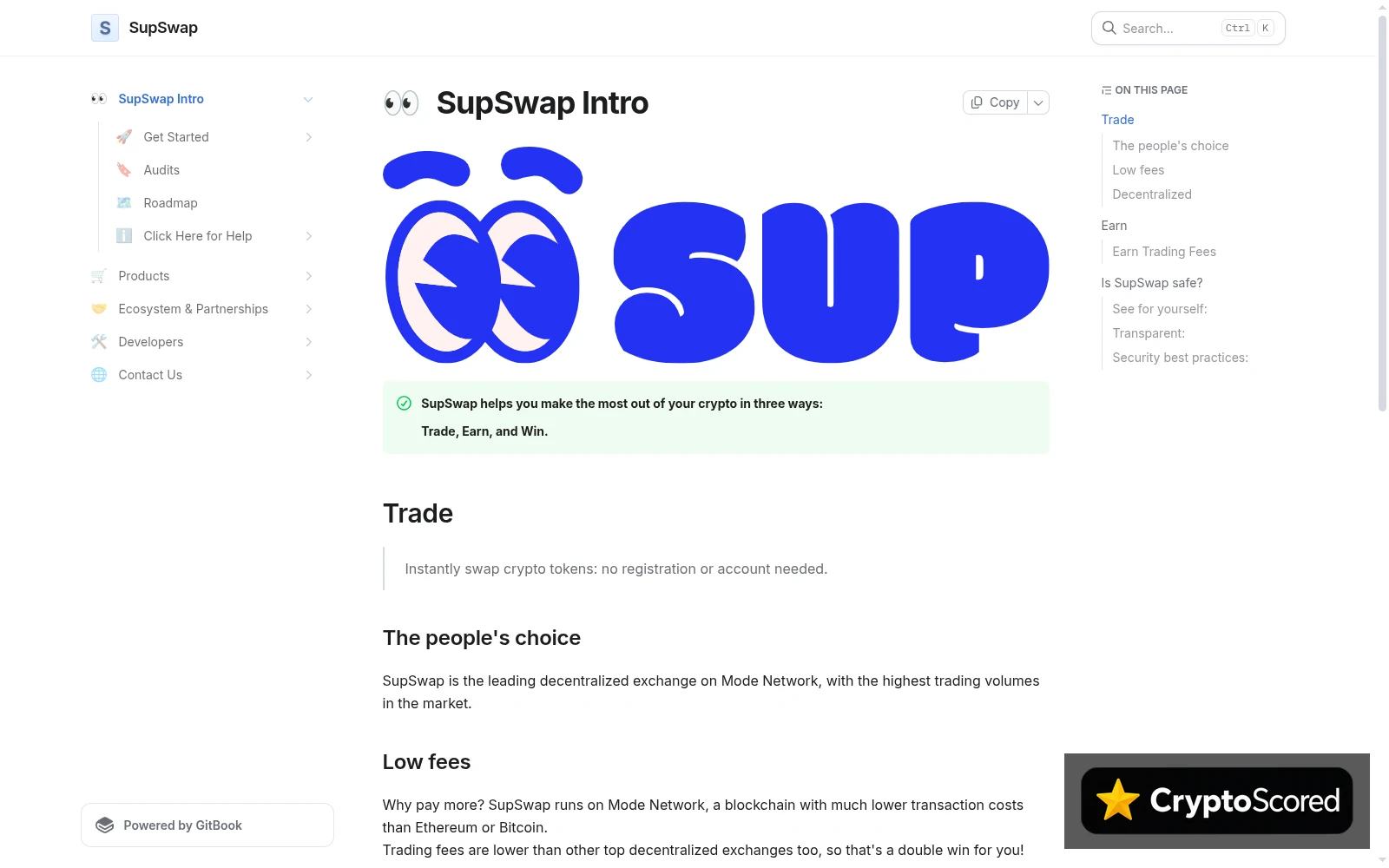 SupSwap website preview