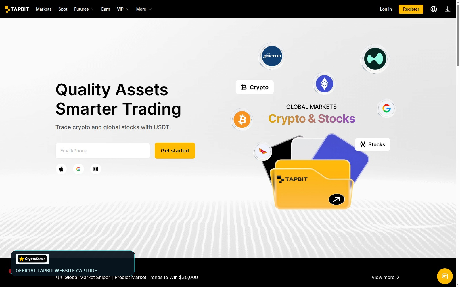 Tapbit website preview