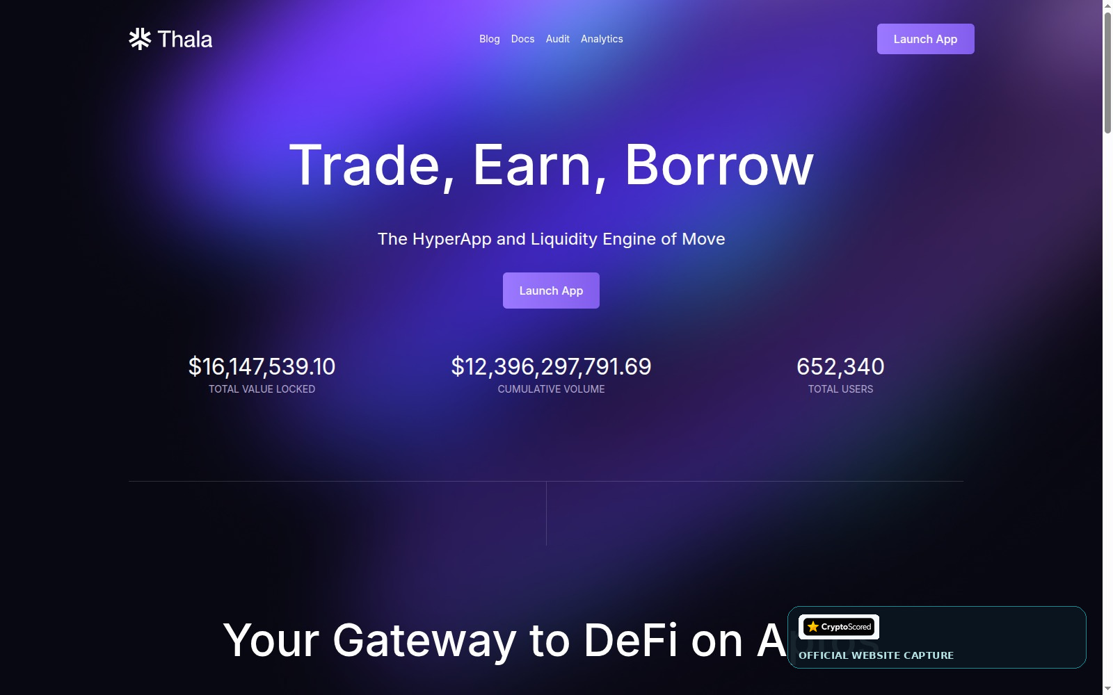 ThalaSwap website preview