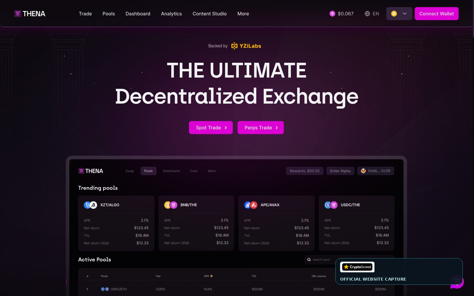THENA website preview