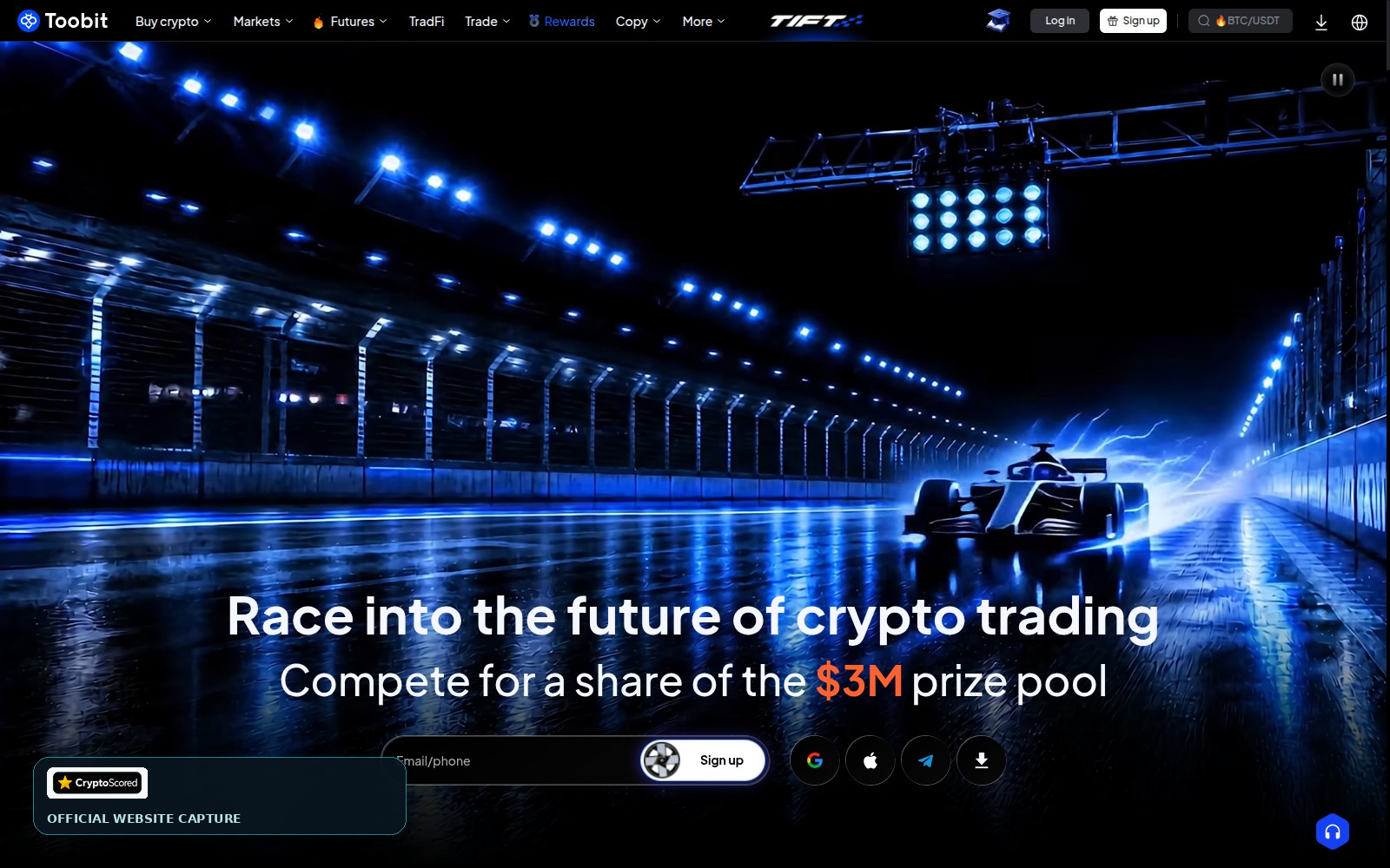 Toobit website preview