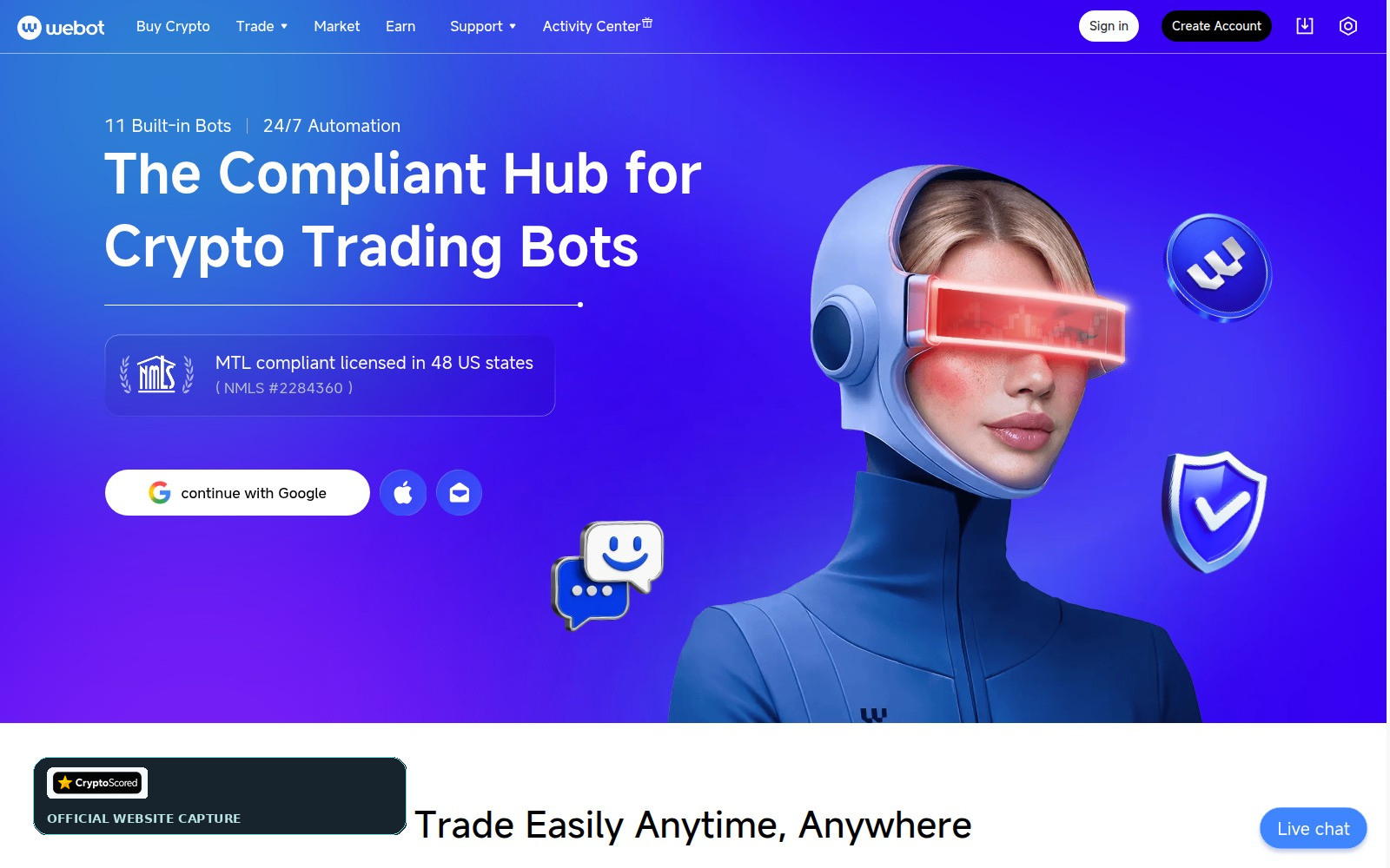 Webot website preview