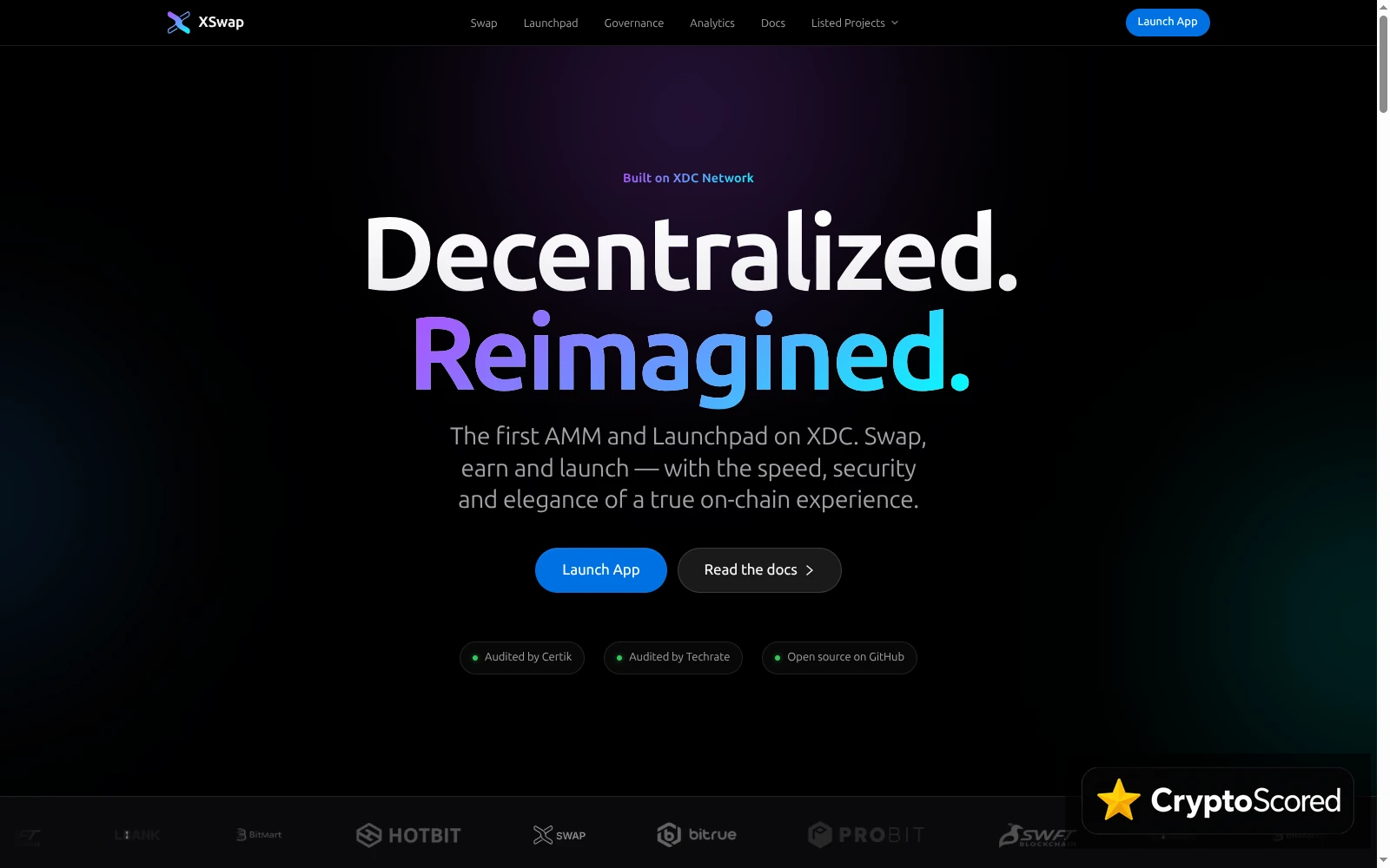 XSwap Protocol website preview