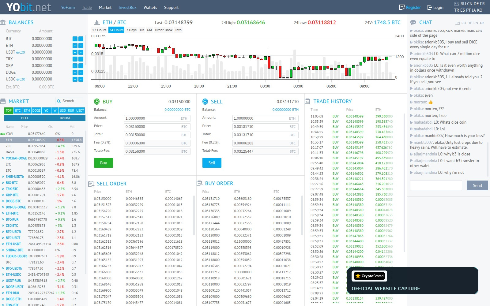 YoBit website preview